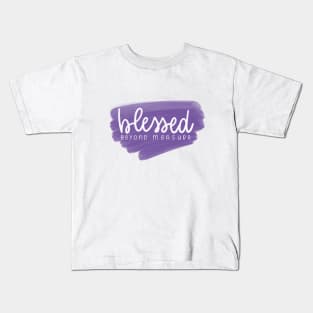 Blessed Beyond Measure Purple Kids T-Shirt